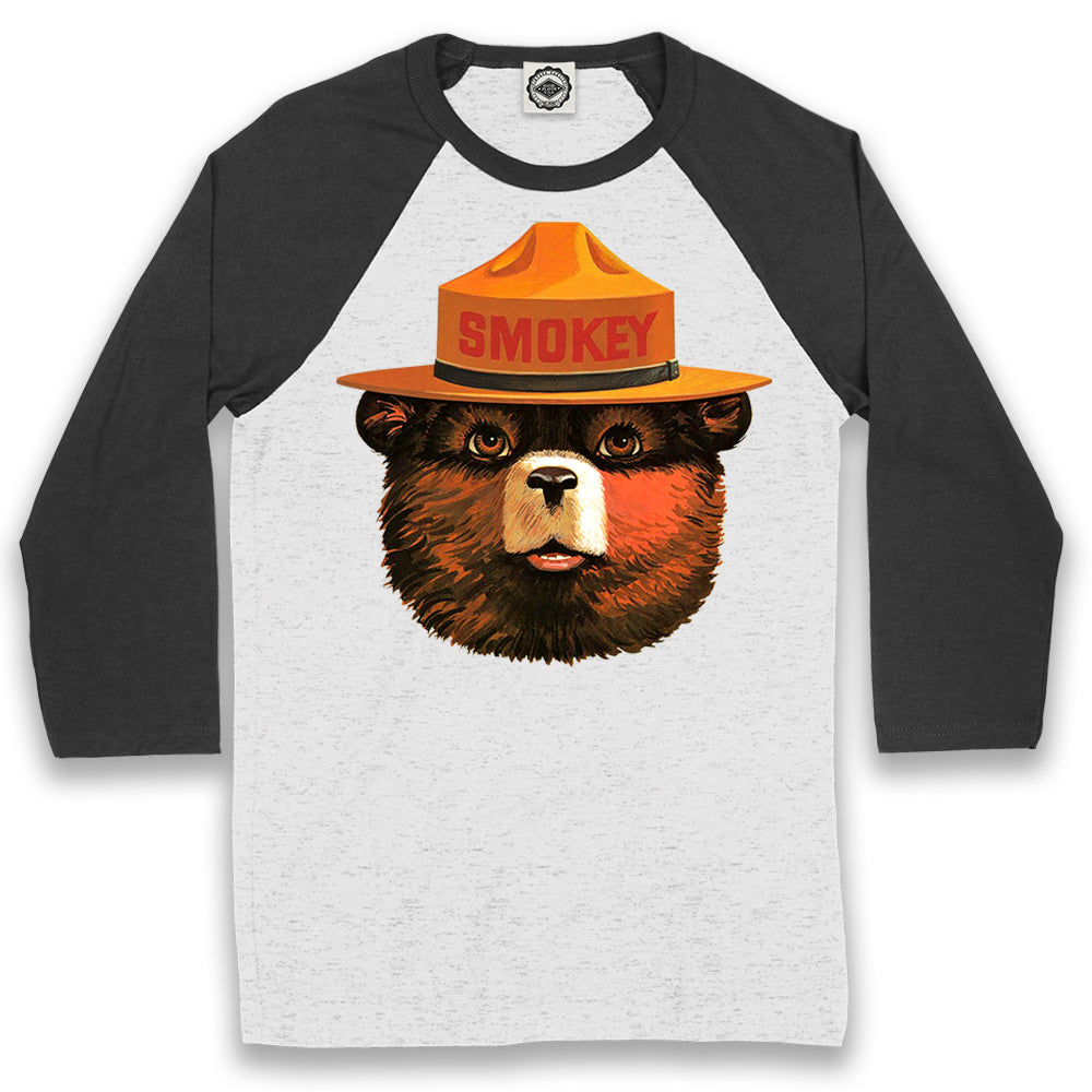 Multicolor Smokey Bear Unisex Baseball Tee