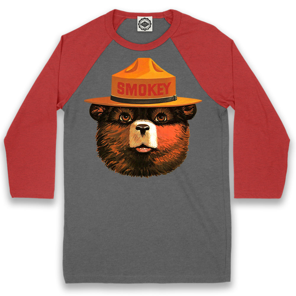 Multicolor Smokey Bear Unisex Baseball Tee