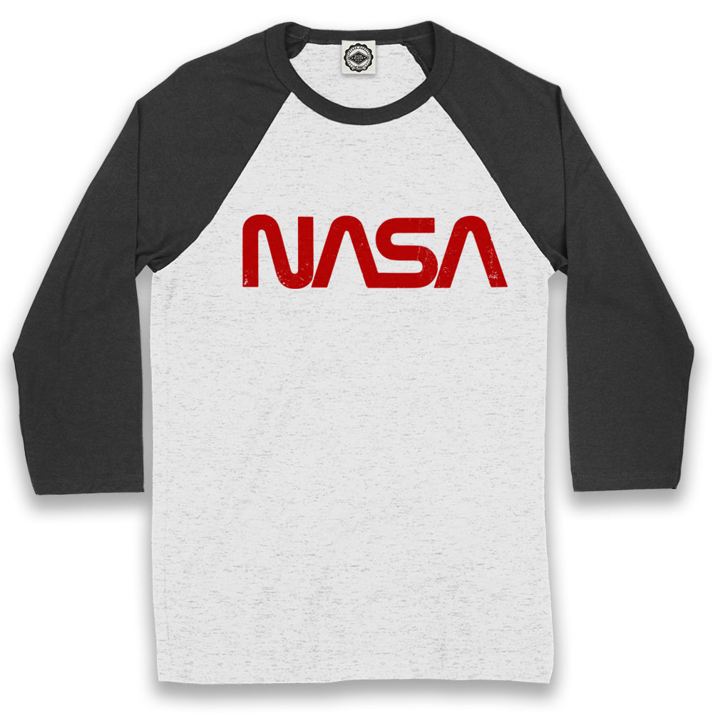 NASA Retro Worm Logo Unisex Baseball Tee