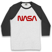 NASA Retro Worm Logo Unisex Baseball Tee