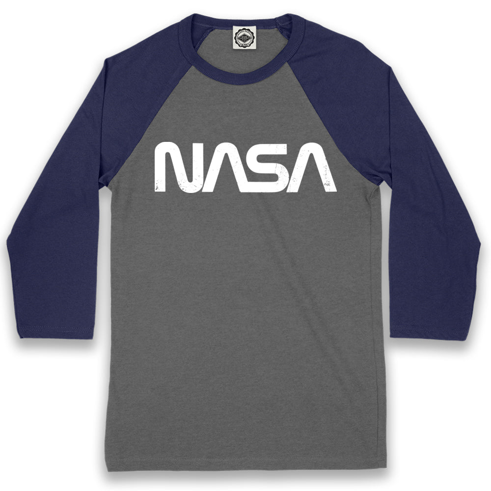 NASA Retro Worm Logo Unisex Baseball Tee