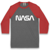 NASA Retro Worm Logo Unisex Baseball Tee