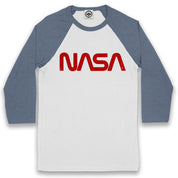NASA Retro Worm Logo Unisex Baseball Tee