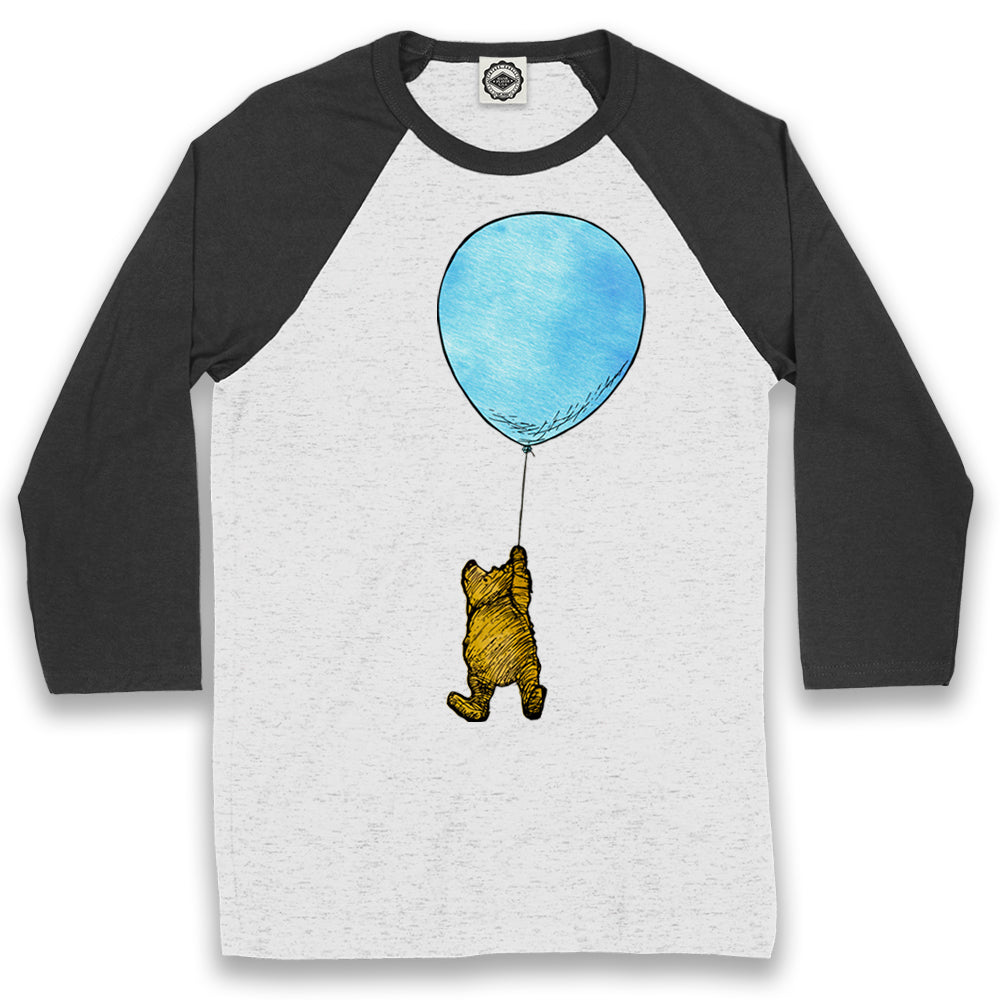 Winnie-The-Pooh With Balloon Unisex Baseball Tee