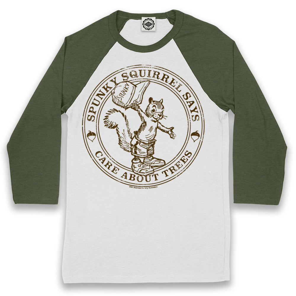 Spunky Squirrel Unisex Baseball Tee