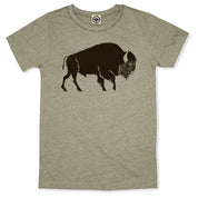 Buffalo/American Bison Men's T-Shirt in Heather Stone