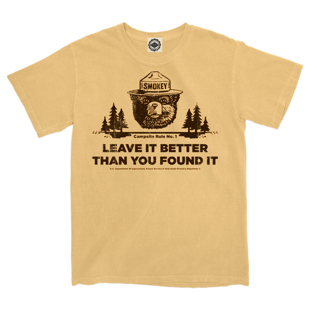 Smokey Bear's Campsite Rule Men's Pigment Dyed Tee