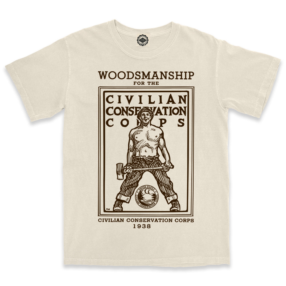 CCC (Civilian Conservation Corps) Woodsmanship Men's Pigment Dyed Tee