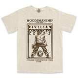 CCC (Civilian Conservation Corps) Woodsmanship Unisex Pigment Dyed Tee