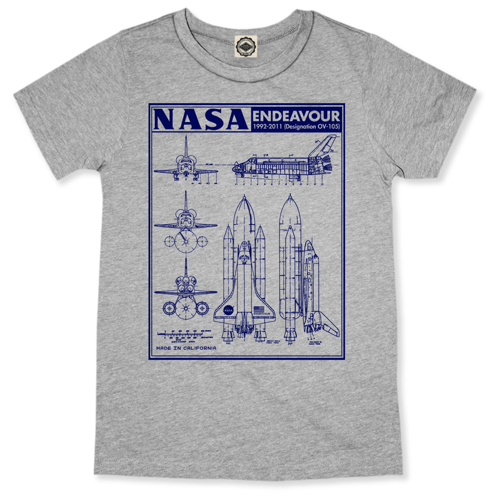 NASA Endeavour Blueprint Kid's Tee