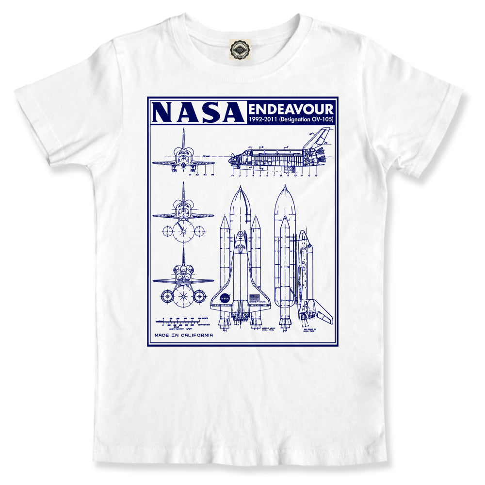 NASA Endeavour Blueprint Kid's Tee