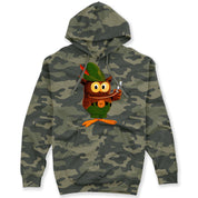 Multicolor Woodsy Owl Unisex Hoodie (Camouflage) in Army Camo