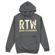 RTW (Respect The Wilderness) Brush Logo Unisex Hoodie in Pigment Charcoal