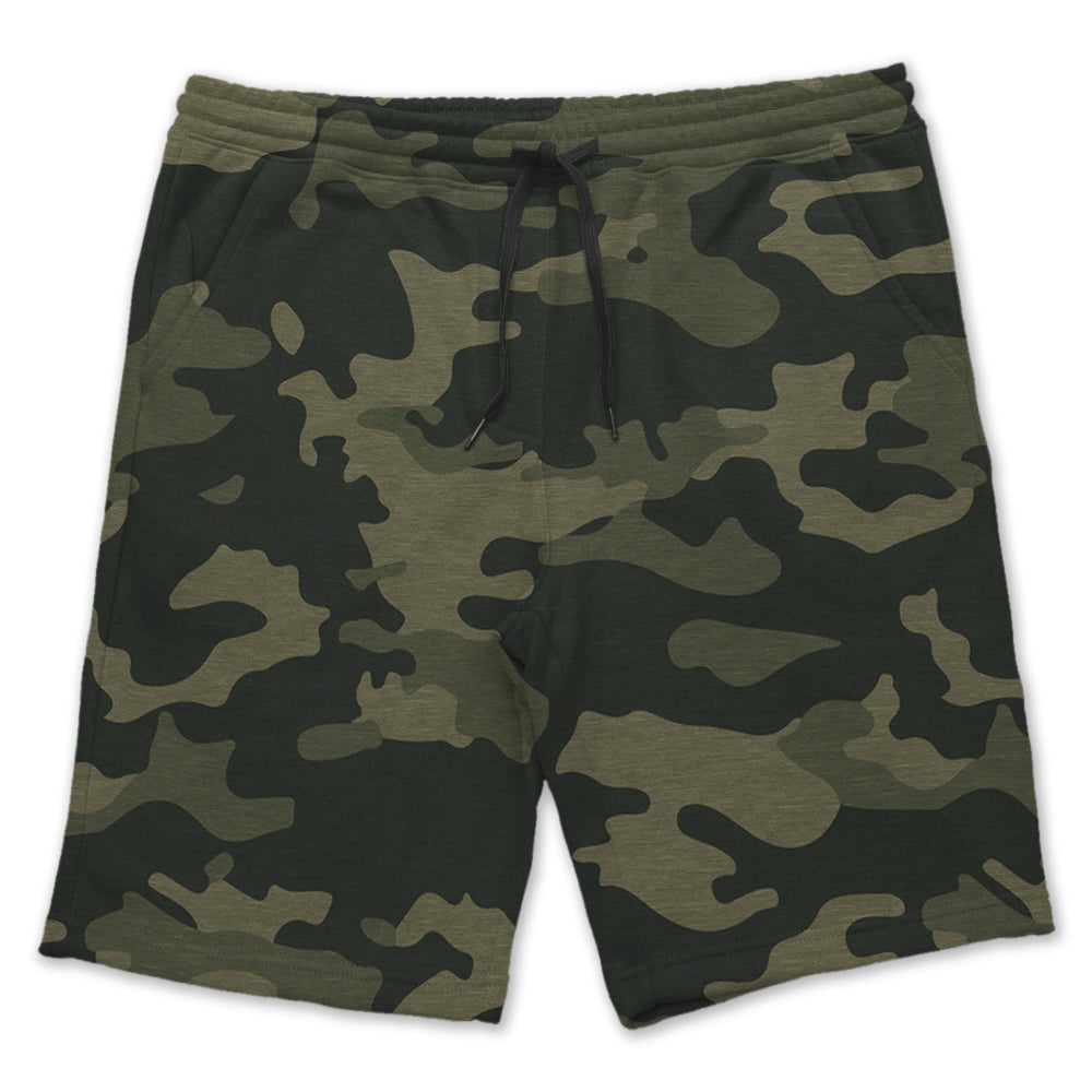 Unisex Go-To Gym Shorts (Camouflage) in Army Camo