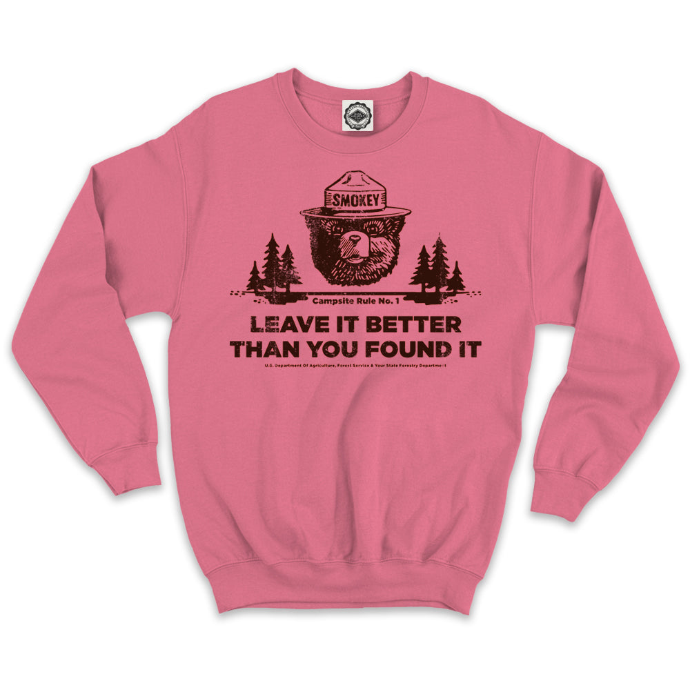 Smokey Bear's Campsite Rule Unisex Crew Sweatshirt