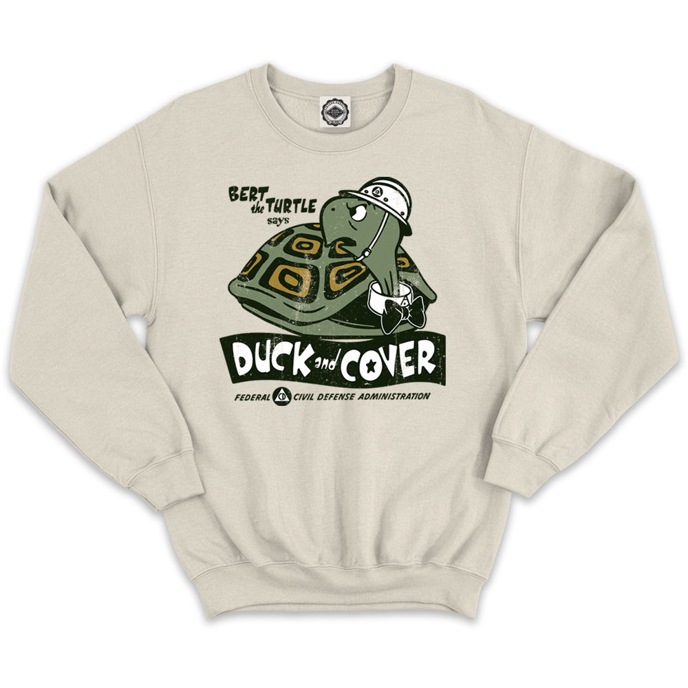 Bert The Turtle "Duck & Cover" Unisex Crew Sweatshirt