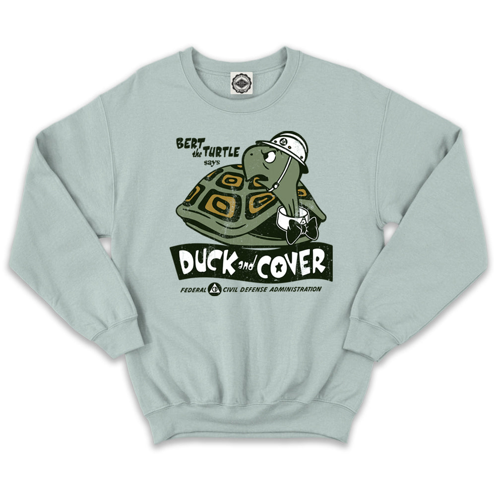 Bert The Turtle "Duck & Cover" Unisex Crew Sweatshirt