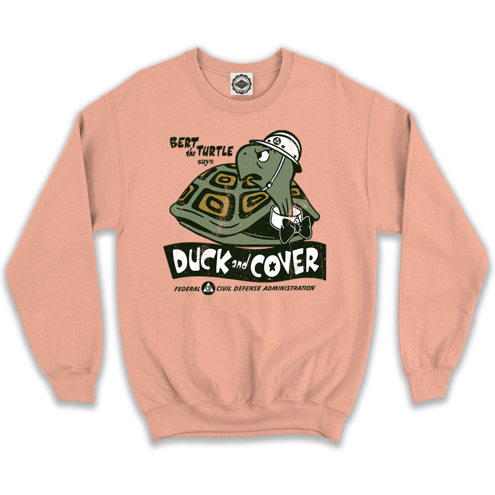 Bert The Turtle "Duck & Cover" Unisex Crew Sweatshirt