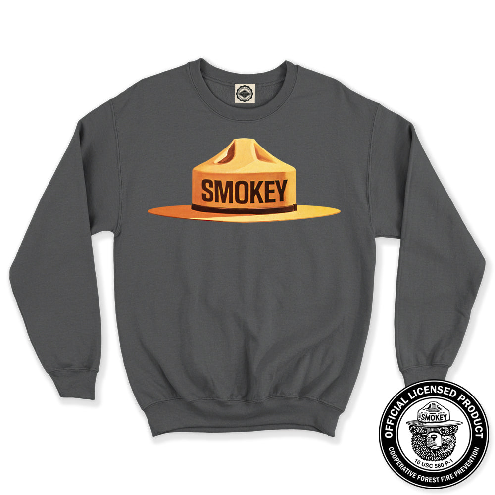 Multicolor Smokey Bear Ranger Hat Unisex Crew Sweatshirt