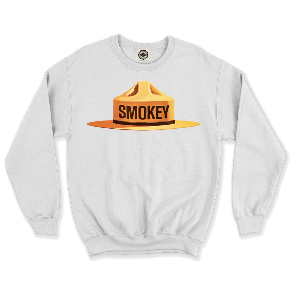 Multicolor Smokey Bear Ranger Hat Unisex Crew Sweatshirt