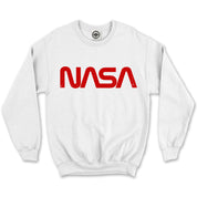 NASA Retro Worm Logo Unisex Crew Sweatshirt