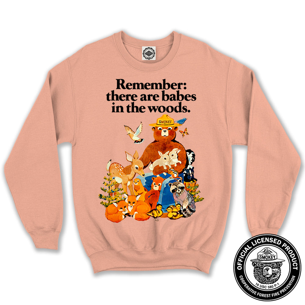 Smokey Bear Vintage "Babes In The Woods" Poster Unisex Crew Sweatshirt