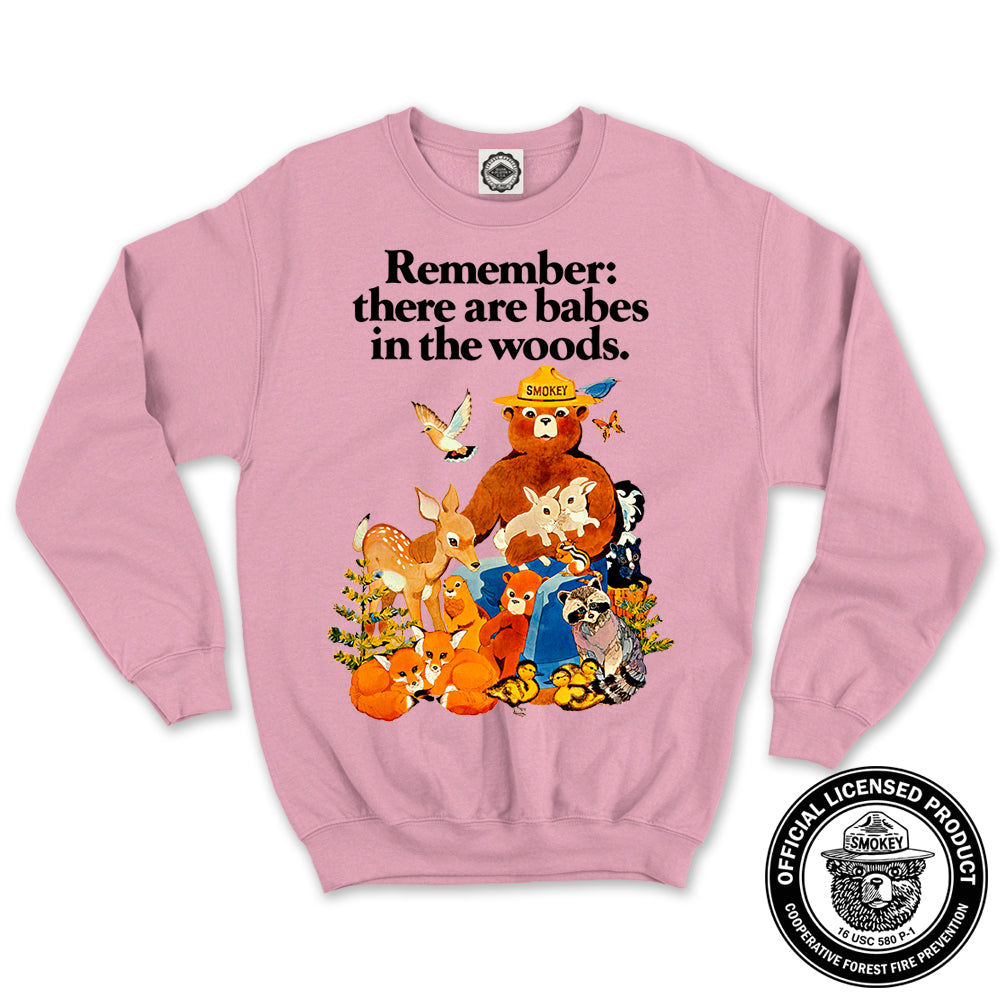 Smokey Bear Vintage "Babes In The Woods" Poster Unisex Crew Sweatshirt