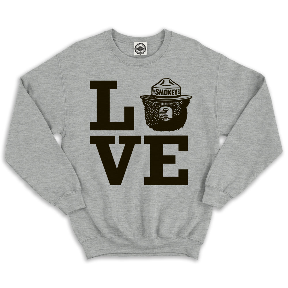 Smokey Bear Love Unisex Crew Sweatshirt