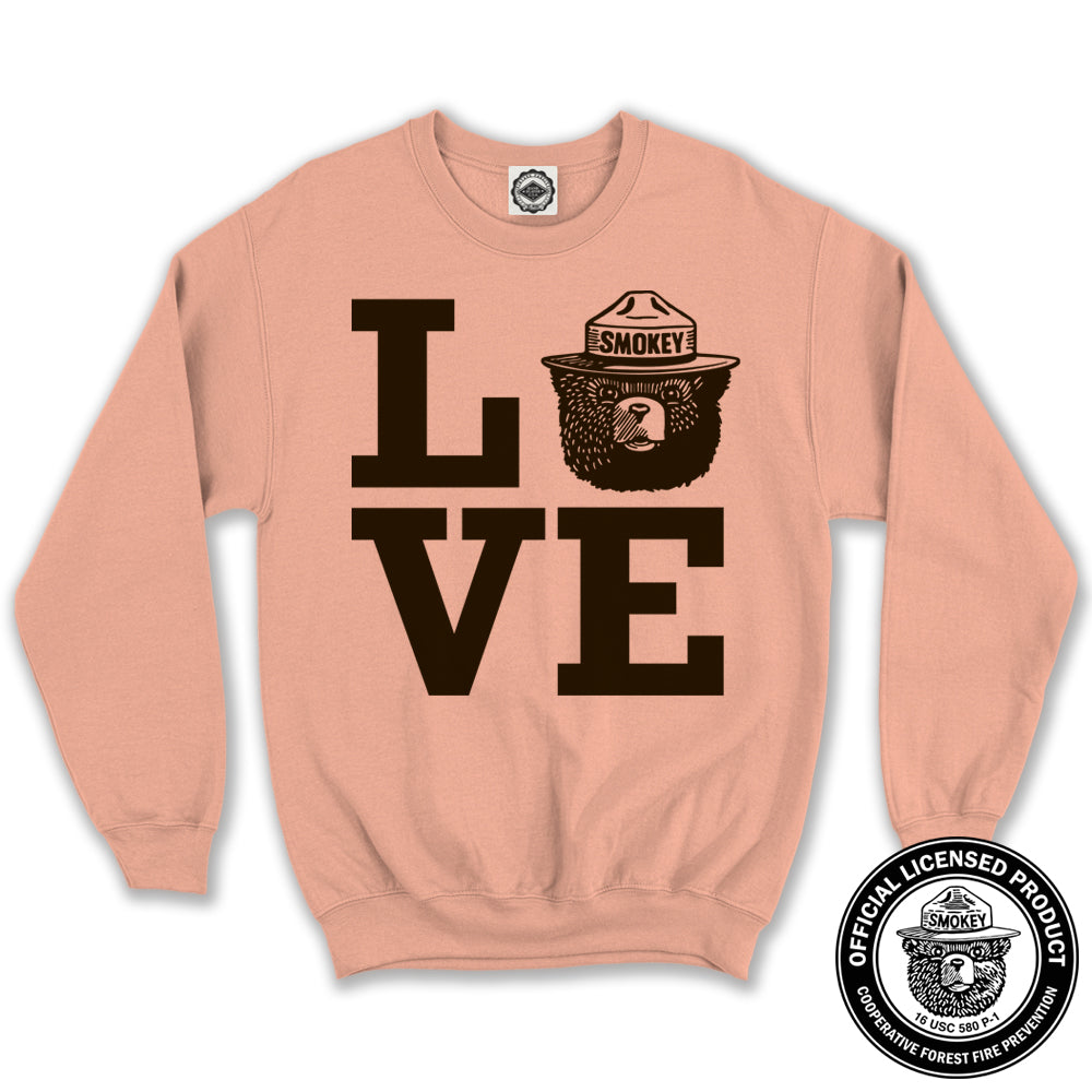 Smokey Bear Love Unisex Crew Sweatshirt