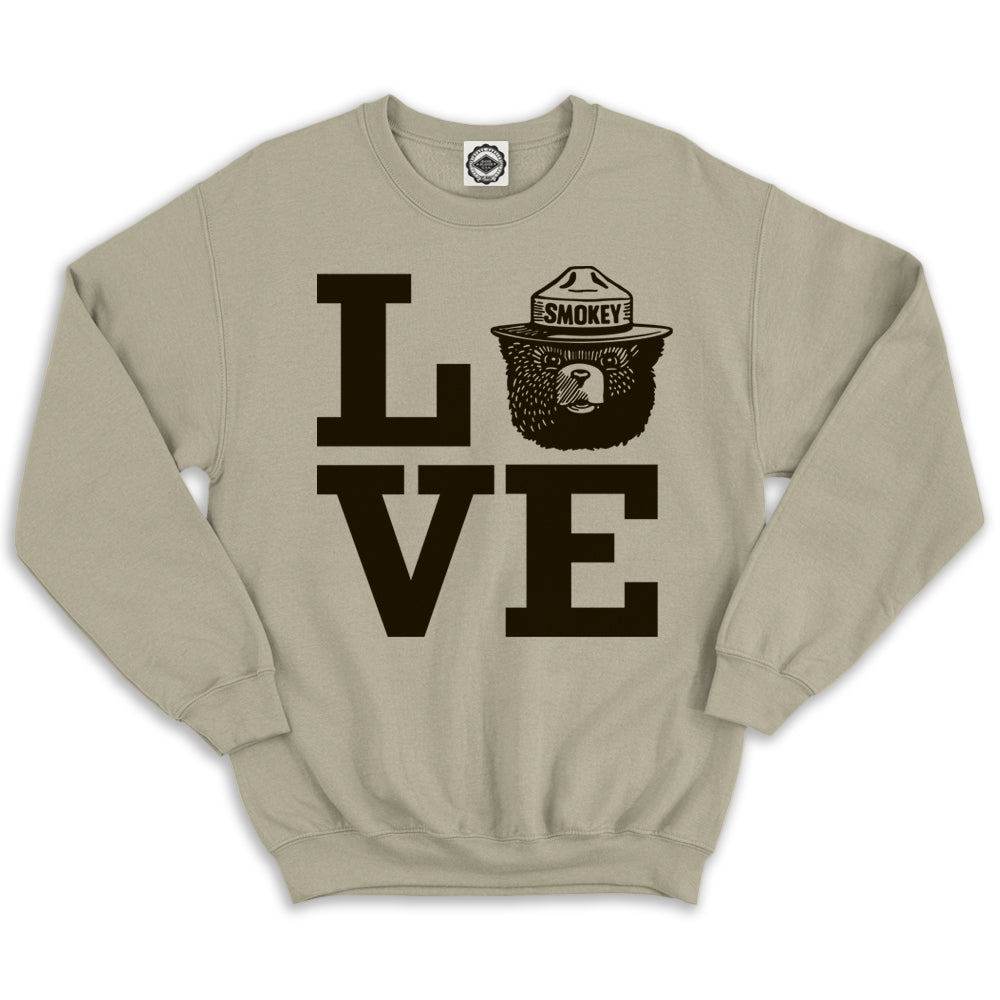 Smokey Bear Love Unisex Crew Sweatshirt