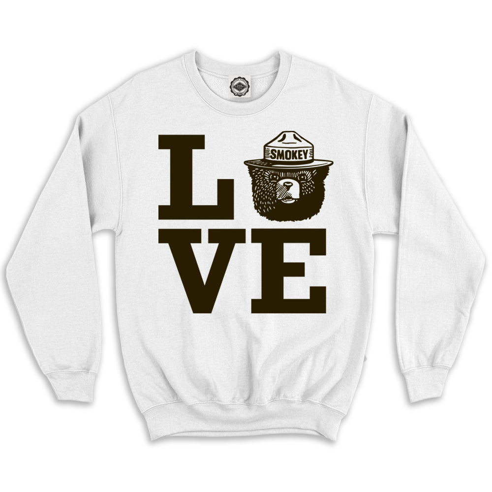 Smokey Bear Love Unisex Crew Sweatshirt