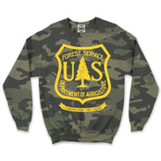 USDA Forest Service Insignia Unisex Crew Sweatshirt (Camouflage)