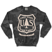 USDA Forest Service Insignia Unisex Crew Sweatshirt (Camouflage)