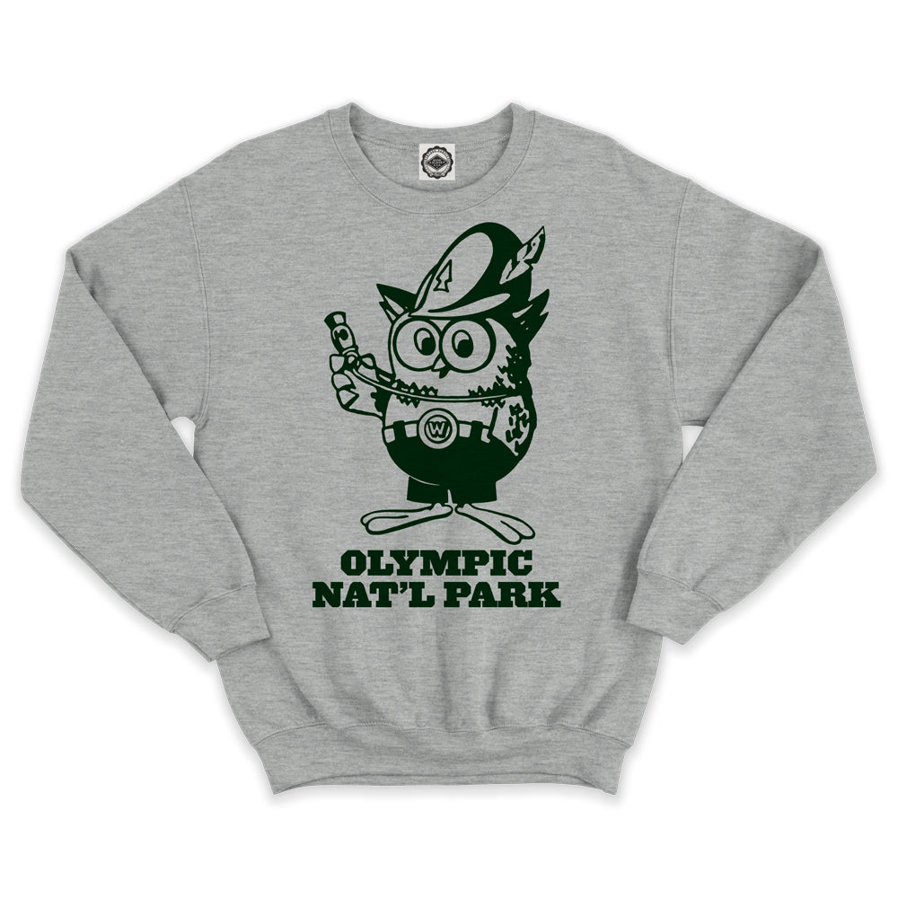Woodsy Owl "Olympic Nat'l Park" Unisex Crew Sweatshirt