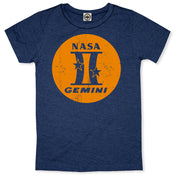 NASA Gemini II (2) Logo Kid's T-Shirt in Heather Navy