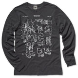 NASA Astronaut Space Suit Patent Unisex Long Sleeve Tee