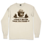 Smokey Bear's Campsite Rule Men's Long Sleeve Pigment Dyed Tee