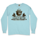 Smokey Bear's Campsite Rule Unisex Long Sleeve Pigment Dyed Tee