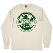 Camp Woodsy Owl Men's Long Sleeve Pigment Dyed T-Shirt in Pigment Ecru