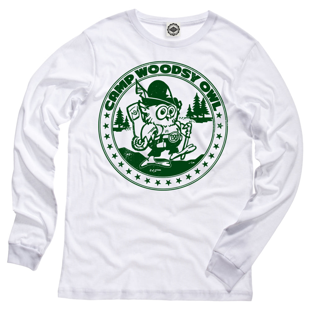 Camp Woodsy Owl Men's Long Sleeve T-Shirt in White