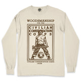 CCC (Civilian Conservation Corps) Woodsmanship Unisex Long Sleeve Pigment Dyed Tee