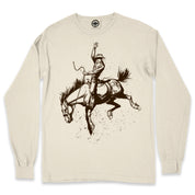 Cowboy Bronco Men's Long Sleeve Pigment Dyed Tee