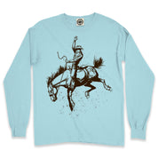 Cowboy Bronco Men's Long Sleeve Pigment Dyed Tee