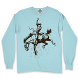 Cowboy Bronco Unisex Long Sleeve Pigment Dyed Tee