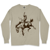 Cowboy Bronco Men's Long Sleeve Pigment Dyed Tee