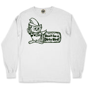 Woodsy Owl "Don't Be A Dirty Bird" Men's Long Sleeve Pigment Dyed Tee