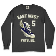 Classic HP East West Phys. Ed. Men's Long Sleeve Pigment Dyed T-Shirt in Charcoal