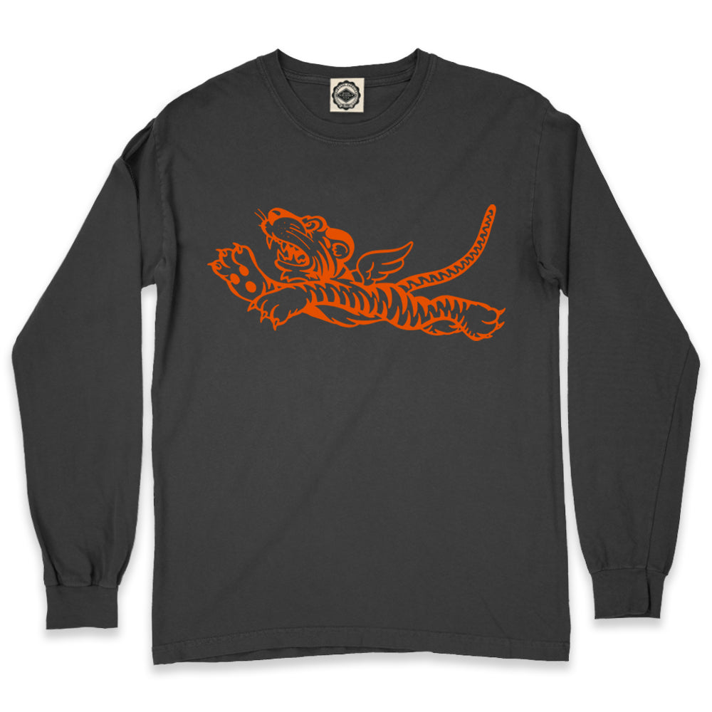 Flying Tigers Men's Long Sleeve Pigment Dyed Tee