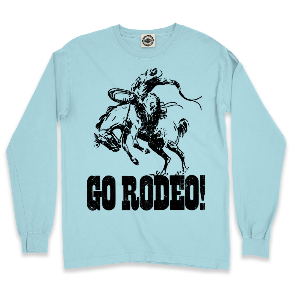 Go Rodeo Men's Long Sleeve Pigment Dyed Tee