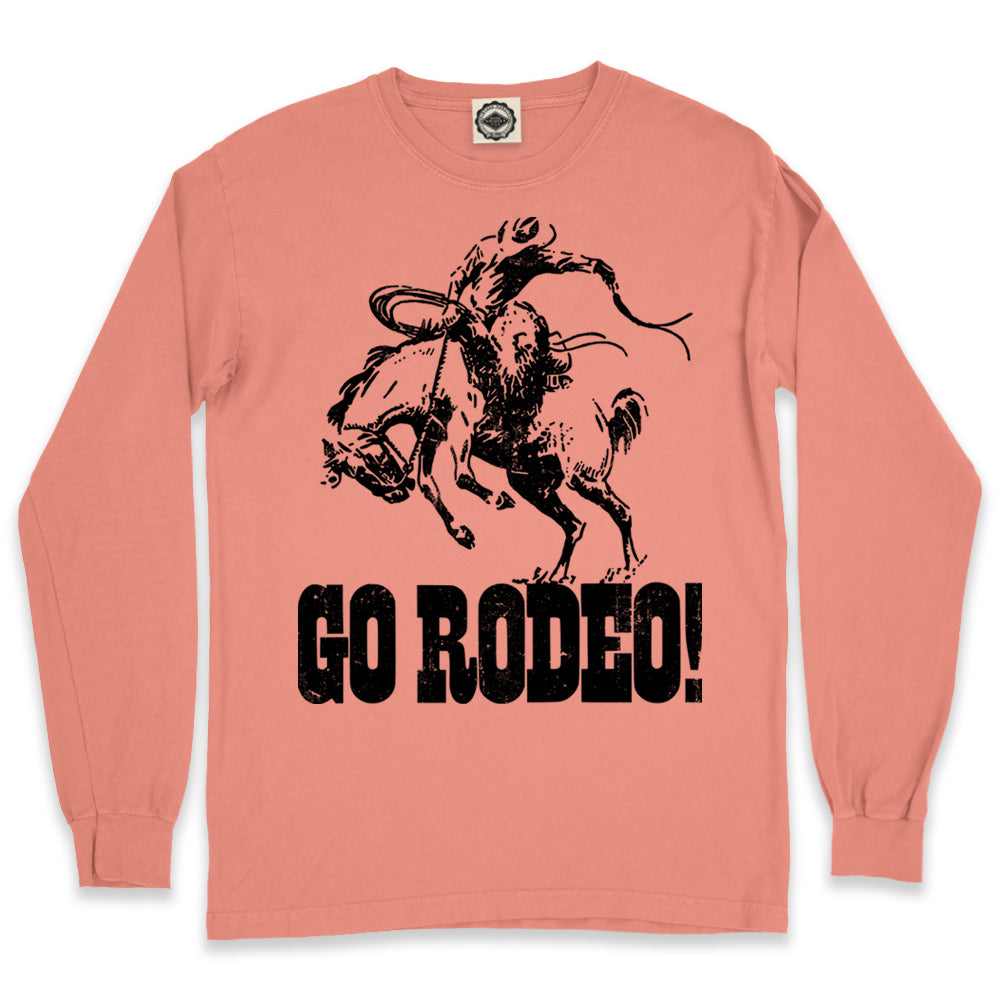 Go Rodeo Men's Long Sleeve Pigment Dyed Tee